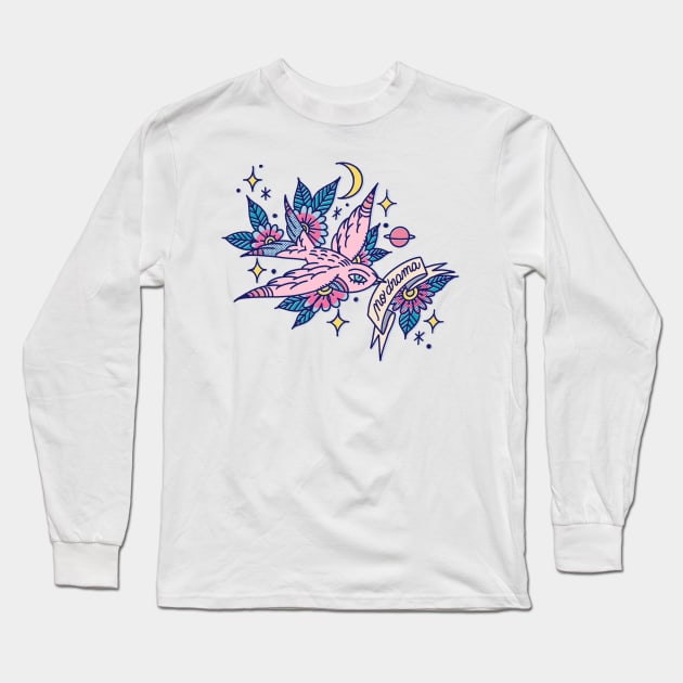 No drama spring bird Long Sleeve T-Shirt by Paolavk